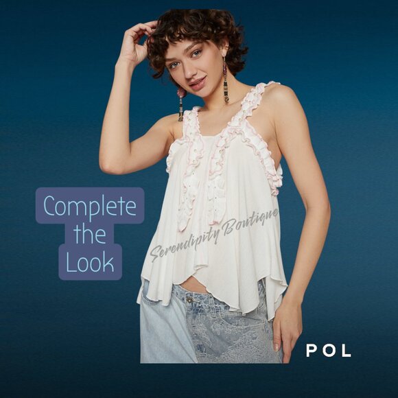 POL Bold Floral Embroider Denim Acid Faded Super Baggy Wide Flare Leg Blue Jeans - Picture 8 of 12